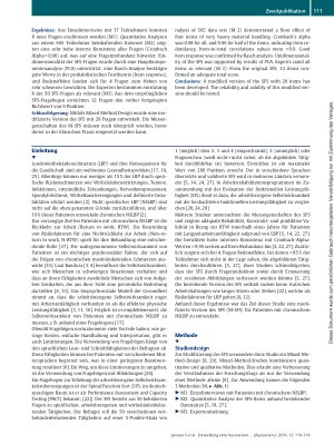 Vorschauseite 2: Entwicklung einer Kurzversion des Spinal Function Sort (M-SFS): Ein Mixed-Method-Ansatz,