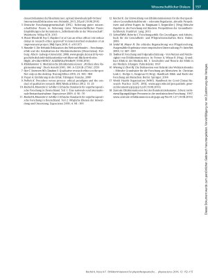 Vorschauseite 6: Ethikkommissionen für physiotherapeutische Forschung – ein Diskurs