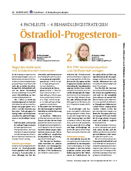 Vorschauseite 1: 4 Fachleute – 4 Behandlungsstrategien: Östradiol-Progesteron-Dysbalance
