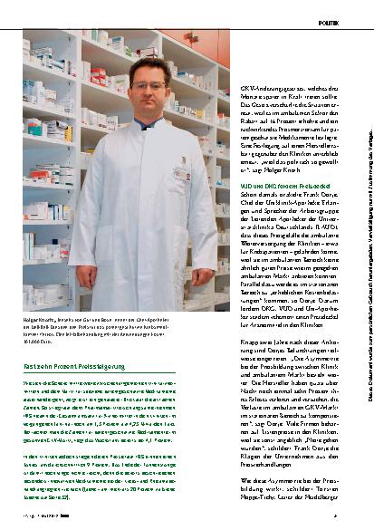 Vorschauseite 2: Kopfschmerzen durch Pharmapreise
