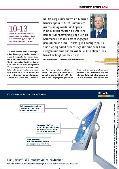 Vorschauseite 4: Spitzenmedizin in der Krise