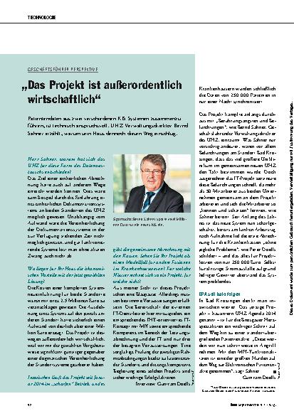 Vorschauseite 3: Zwei Kliniken – eine gemeinsame Sprache