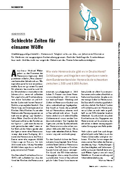Vorschauseite 1: Schlechte Zeiten für einsame Wölfe