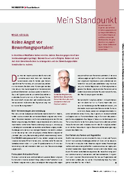 Vorschauseite 1: Keine Angst vor Bewertungsportalen!