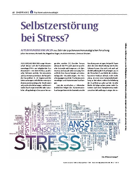 Vorschauseite 1: Selbstzerstörung bei Stress?