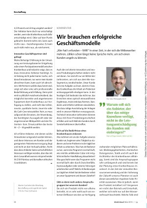 Vorschauseite 1: Kommentar: Wir brauchen erfolgreiche Geschäftsmodelle