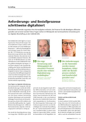 Vorschauseite 1: Erfahrungsbericht: Anforderungsund Bestellprozesse schrittweise digitalisiert