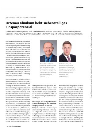 Vorschauseite 1: Sortimentstraffung als Erfolgshebel: Ortenau Klinikum hebt siebenstelliges Einsparpotenzial
