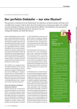 Vorschauseite 1: Fehlende Fachkompetenz in Kliniken: Der perfekte Einkäufer – nur eine Illusion?