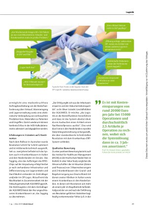 Vorschauseite 2: Automatisierung im Operationssaal: RFID zur Absicherung von Prozessen und Erlösen im OP