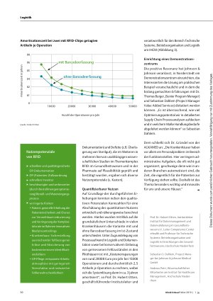 Vorschauseite 3: Automatisierung im Operationssaal: RFID zur Absicherung von Prozessen und Erlösen im OP