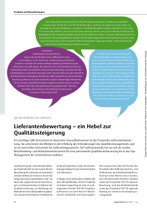 Vorschauseite 1: QM-Instrumente des Einkaufs: Lieferantenbewertung – ein Hebel zur Qualitätssteigerung