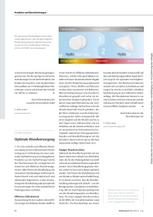 Vorschauseite 1: Hydrotherapy: Optimale Wundversorgung