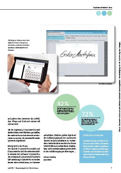 Vorschauseite 3: Patientenkommunikation 2.0: Vom Papier zum mobilen Prozess: Digitaler Workflow für Aufnahme und Aufklärung
