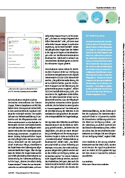 Vorschauseite 2: Selbstauskunft per App: Neues Kommunikationstool für Patient und Krankenhaus