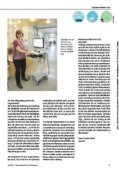 Vorschauseite 2: Digitale Pflegedokumentation: Kliniken Nordoberpfalz und RECOM-GRIPS: Eine 10-jährige Erfolgsgeschichte