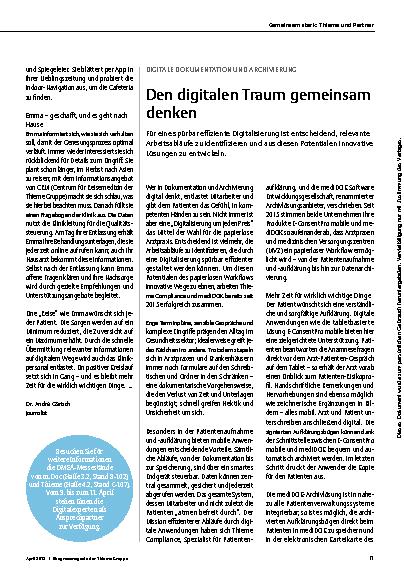Vorschauseite 1: Digitale Dokumentation und Archivierung: Den digitalen Traum gemeinsam denken