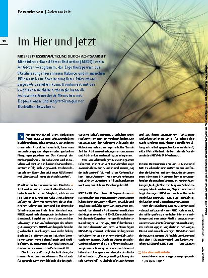 Vorschauseite 1: Im Hier und Jetzt – MBSR: Stressbewältigung durch Achtsamkeit