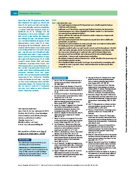 Vorschauseite 5: Pssst ... AINS-Secrets! – Heute aus der Anästhesie