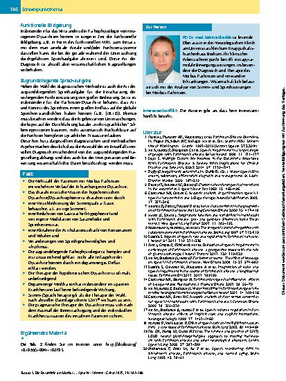 Vorschauseite 5: Die Dysarthrie des Morbus Parkinson: Klinische Präsentation, pathophysiologische und diagnostische Aspekte