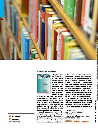 Vorschauseite 1: Pädiatrisches Assessment – Alltagsfertigkeiten bewerten
