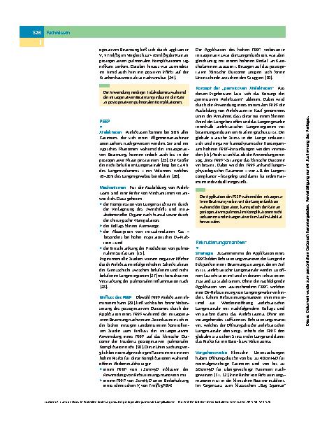 Vorschauseite 3: Protektive Beatmung reduziert postoperative pulmonale Komplikationen – Pro