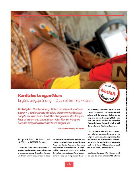 Vorschauseite 1: Kardiales Lungenödem – Ergänzungsprüfung – Das sollten Sie wissen
