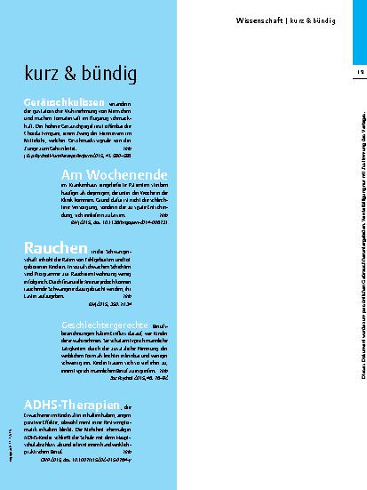 Vorschauseite 1: kurz & bündig