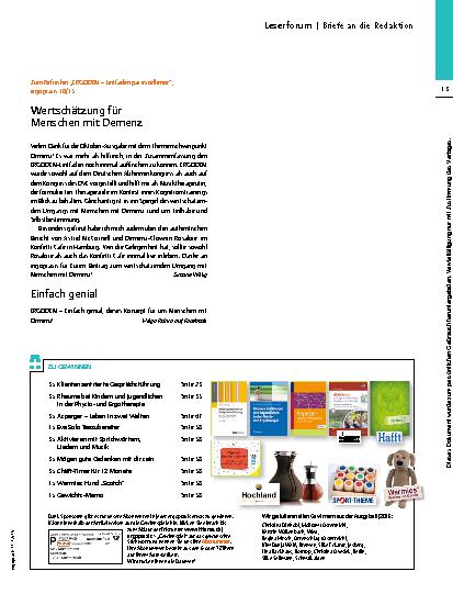Vorschauseite 1: Briefe an die Redaktion