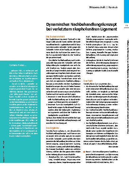 Vorschauseite 2: Handtherapeutin mit Forschungsleidenschaft – Cornelia Paries