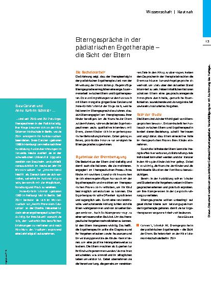 Vorschauseite 2: Erfolgreiche Elterngespräche – SVEA Carsten und Anne-Kathrin Schmidt