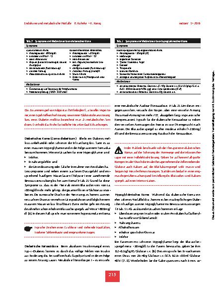 Vorschauseite 4: Alles Zucker, oder was? - Endokrine und metabolische Notfälle