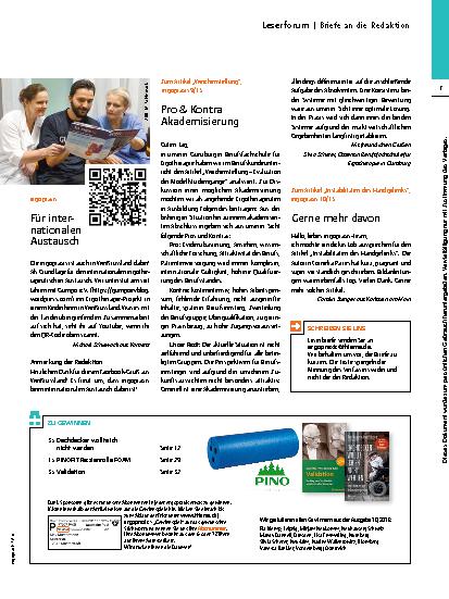 Vorschauseite 1: Briefe an die Redaktion