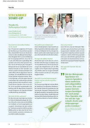 Vorschauseite 1: Steckbrief Start-Up: Tricode UG (haftungsbeschränkt)
