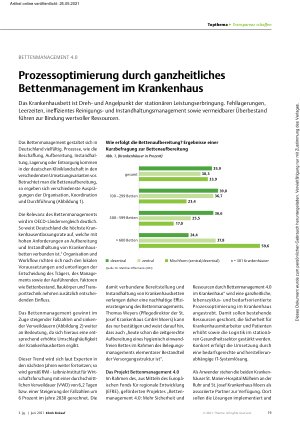 Vorschauseite 1: Bettenmanagement 4. 0: Prozessoptimierung durch ganzheitliches Bettenmanagement im Krankenhaus