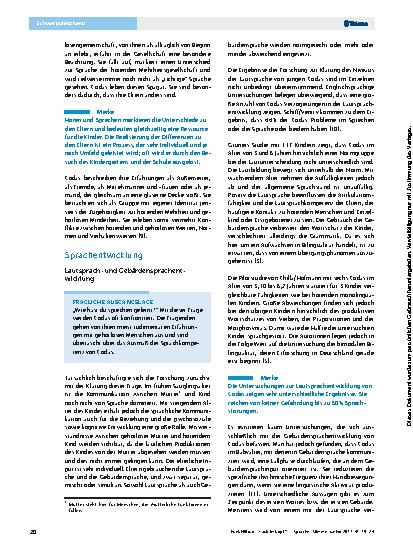 Vorschauseite 2: „Taub im Kopf?“ – Chancen und Risiken in der Entwicklung von hörenden Kindern gehörloser Eltern