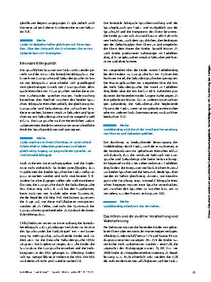 Vorschauseite 3: „Taub im Kopf?“ – Chancen und Risiken in der Entwicklung von hörenden Kindern gehörloser Eltern