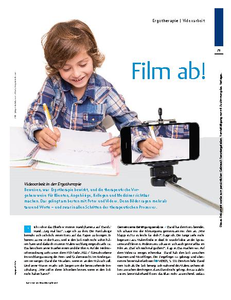 Vorschauseite 1: Film ab! – Videoarbeit in der Ergotherapie