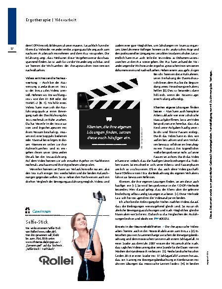 Vorschauseite 4: Film ab! – Videoarbeit in der Ergotherapie