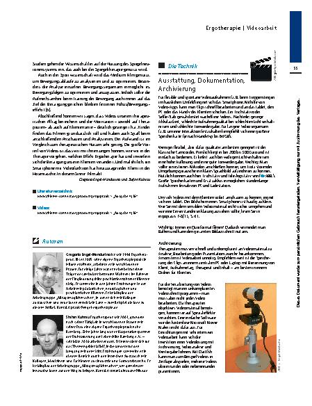 Vorschauseite 5: Film ab! – Videoarbeit in der Ergotherapie