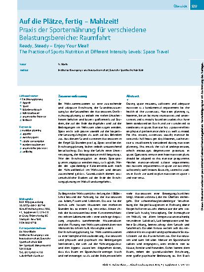 Vorschauseite 1: Auf die Plätze, fertig – Mahlzeit!