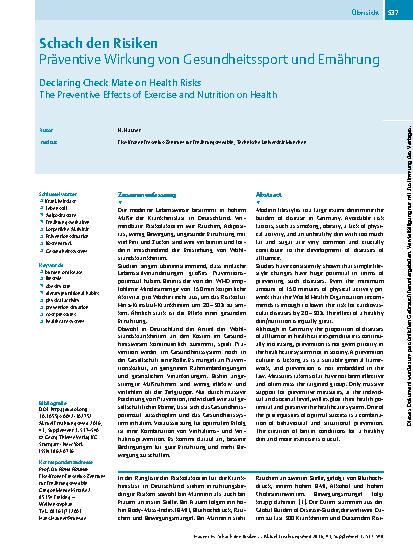 Vorschauseite 1: Schach den Risiken