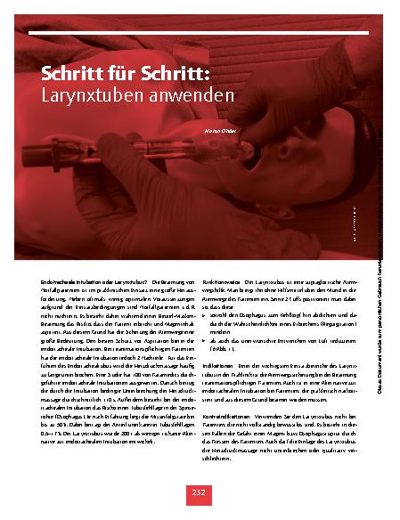 Vorschauseite 1: Schritt für Schritt: Larynxtuben anwenden