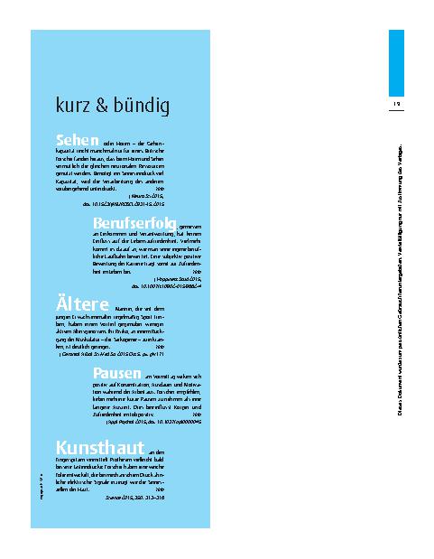 Vorschauseite 1: kurz & bündig