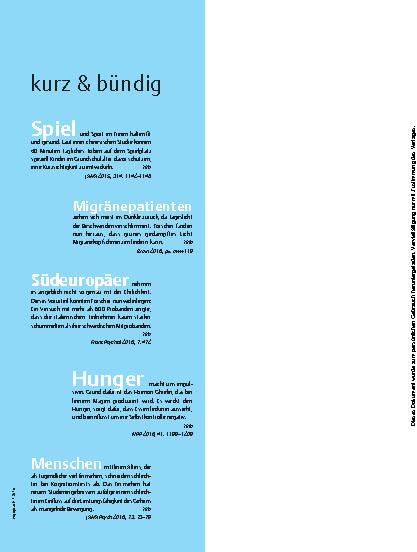 Vorschauseite 1: kurz & bündig
