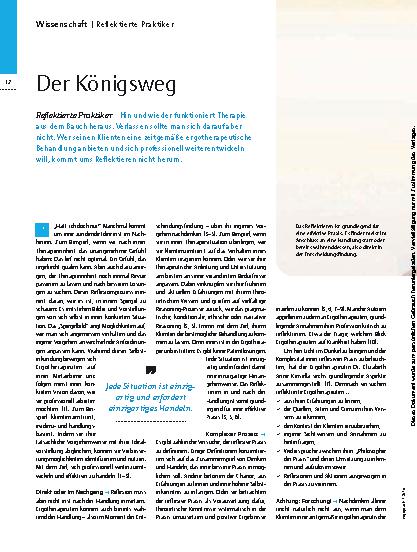 Vorschauseite 1: Der Königsweg – Reflektierte Praktiker