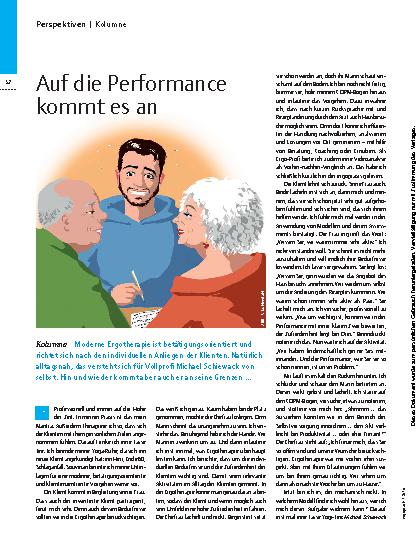 Vorschauseite 1: Auf die Performance kommt es an – Kolumne
