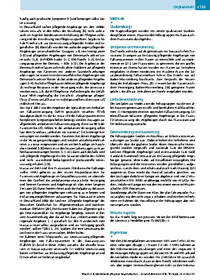 Vorschauseite 2: Überforderte pflegende Angehörige bei der Versorgung am Lebensende – was bieten Hausarztpraxen zur Entlastung an?