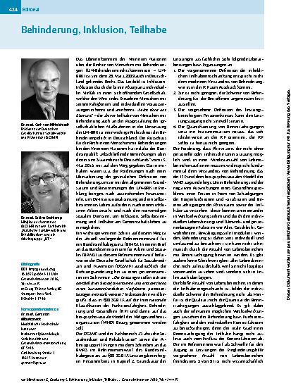 Vorschauseite 1: Behinderung, Inklusion, Teilhabe