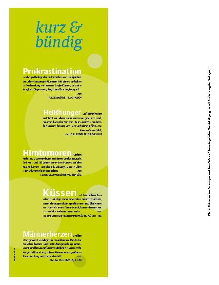 Vorschauseite 1: kurz & bündig